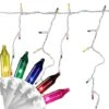 Northlight 100ct. Mini Icicle Christmas Light Set With White Wire Multicolored 2 Northlight 100ct. Mini Icicle Christmas Light Set With White Wire Multicolored -Northlight Shop D676190S 2