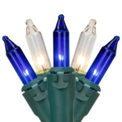 Northlight 100ct. Mini Christmas String Lights With Green Wire Blue/Clear -Northlight Shop D676192S 11