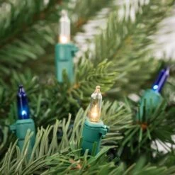 Northlight 100ct. Mini Christmas String Lights With Green Wire Blue/Clear -Northlight Shop D676192S 12