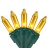 Northlight 100ct. Opaque Gold Mini Christmas Lights Set With Green Wire -Northlight Shop D676198S 1