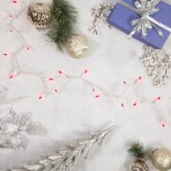 Northlight 50ct. Mini Christmas String Lights With White Wire Pink 15 Northlight 50ct. Mini Christmas String Lights With White Wire Pink -Northlight Shop D676206S 12