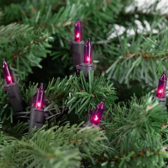 Northlight 50ct. Mini Christmas String Lights With Black Wire Purple 7 Northlight 50ct. Mini Christmas String Lights With Black Wire Purple - Image 5