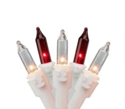 Northlight 100ct. Mini Christmas String Lights With White Wire Red/Clear 8 Northlight 100ct. Mini Christmas String Lights With White Wire Red/Clear -Northlight Shop D676212S 1 1