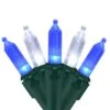 Northlight 100ct. LED Mini Christmas Lights With Green Wire Blue/Pure White 1 Northlight 100ct. LED Mini Christmas Lights With Green Wire Blue/Pure White -Northlight Shop D676214S 1