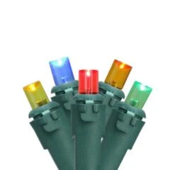 Northlight 6ft. Multi-Color LED Wide Angle Net Style Christmas Light Set With Green Wire