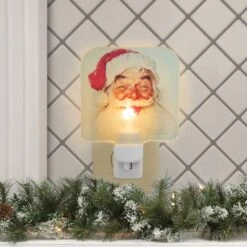 Northlight 6" Norman Rockwell 'Santa Claus' Glass Christmas Night Light 8 Northlight 6" Norman Rockwell 'Santa Claus' Glass Christmas Night Light -Northlight Shop D676230S 2