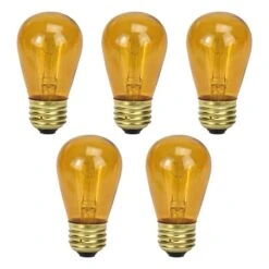 Northlight Transparent Incandescent S14 Replacement Christmas Bulbs, 25ct. Amber 22 Northlight Transparent Incandescent S14 Replacement Christmas Bulbs, 25ct. Amber -Northlight Shop D676232S 15