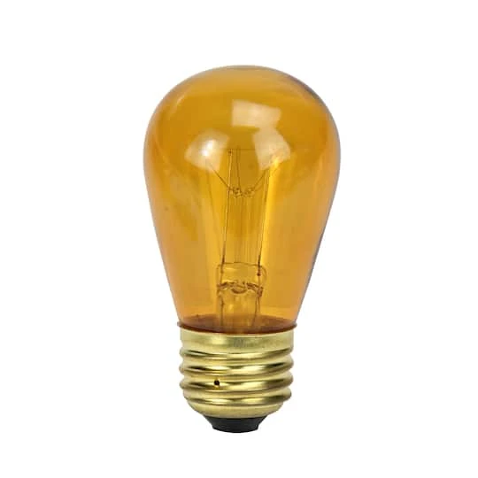 Northlight Transparent Incandescent S14 Replacement Christmas Bulbs, 25ct. Amber 6 Northlight Transparent Incandescent S14 Replacement Christmas Bulbs, 25ct. Amber - Image 4