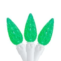Northlight 70ct. Green Faceted LED C6 Christmas Light Set 7 Northlight 70ct. Green Faceted LED C6 Christmas Light Set -Northlight Shop D676248S 1 1