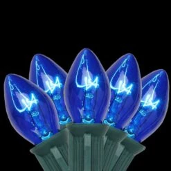 Northlight 25ct. C7 Christmas String Lights With Green Wire Blue -Northlight Shop D676249S 3