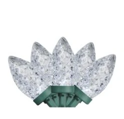 Northlight 100ct. Faceted LED C9 Christmas String Lights Pure White 15 Northlight 100ct. Faceted LED C9 Christmas String Lights Pure White -Northlight Shop D676257S 1 1