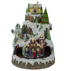 Northlight 17" White LED Lighted & Animated Christmas Village With Moving Train 9 Northlight 17" White LED Lighted & Animated Christmas Village With Moving Train -Northlight Shop D676293S 1 1