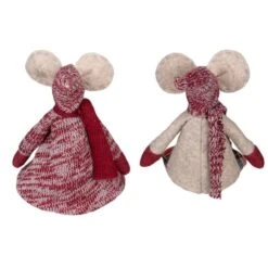Northlight 17" Boy & Girl Sitting Plush Christmas Mice Figure Set -Northlight Shop D676299S 4