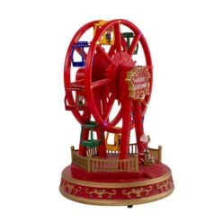 Northlight 11" Red & Gold LED Musical Rotating Christmas Ferris Wheel 12 Northlight 11" Red & Gold LED Musical Rotating Christmas Ferris Wheel -Northlight Shop D676305S 3