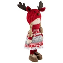 Northlight 16'' Little Nordic Girl In Moose Antler Hat Christmas Figure 24 Northlight 16'' Little Nordic Girl In Moose Antler Hat Christmas Figure -Northlight Shop D676315S 15