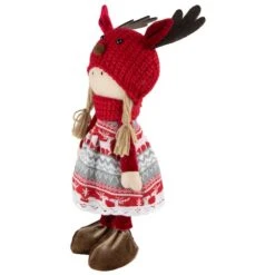 Northlight 16'' Little Nordic Girl In Moose Antler Hat Christmas Figure 18 Northlight 16'' Little Nordic Girl In Moose Antler Hat Christmas Figure -Northlight Shop D676315S 4