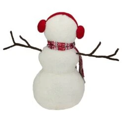 Northlight 21.5'' White And Red Snowflake Sherpa Plush Snowman Christmas Decoration 13 Northlight 21.5'' White And Red Snowflake Sherpa Plush Snowman Christmas Decoration -Northlight Shop D676317S 5