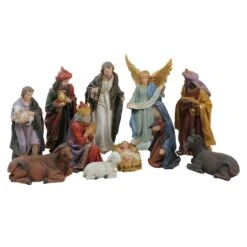 Northlight Blue And Red Christmas Nativity Figurine Set 7 Northlight Blue And Red Christmas Nativity Figurine Set -Northlight Shop D676327S 1 1