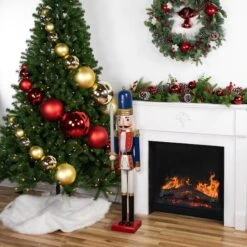 Northlight 48.25'' Blue And White Christmas Nutcracker Soldier With Sword Decoration 18 Northlight 48.25'' Blue And White Christmas Nutcracker Soldier With Sword Decoration -Northlight Shop D676330S 12