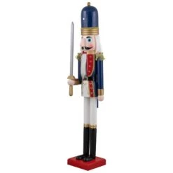 Northlight 48.25'' Blue And White Christmas Nutcracker Soldier With Sword Decoration 19 Northlight 48.25'' Blue And White Christmas Nutcracker Soldier With Sword Decoration -Northlight Shop D676330S 13