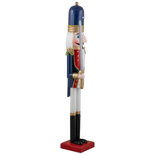 Northlight 48.25'' Blue And White Christmas Nutcracker Soldier With Sword Decoration 11 Northlight 48.25'' Blue And White Christmas Nutcracker Soldier With Sword Decoration - Image 9