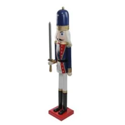Northlight 48.25'' Blue And White Christmas Nutcracker Soldier With Sword Decoration 14 Northlight 48.25'' Blue And White Christmas Nutcracker Soldier With Sword Decoration -Northlight Shop D676330S 2