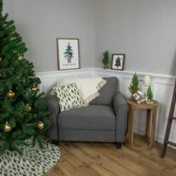 Northlight Forest Green Tree Print Rustic Woodland Decorative Christmas Throw Pillow -Northlight Shop D676332S 11