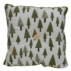 Northlight Forest Green Tree Print Rustic Woodland Decorative Christmas Throw Pillow -Northlight Shop D676332S 12