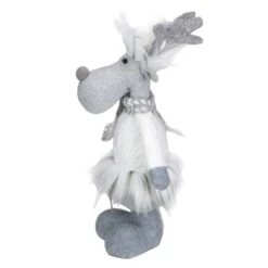 Northlight 12.5'' Gray And White Standing Moose Tabletop Christmas Decoration 11 Northlight 12.5'' Gray And White Standing Moose Tabletop Christmas Decoration -Northlight Shop D676333S 3