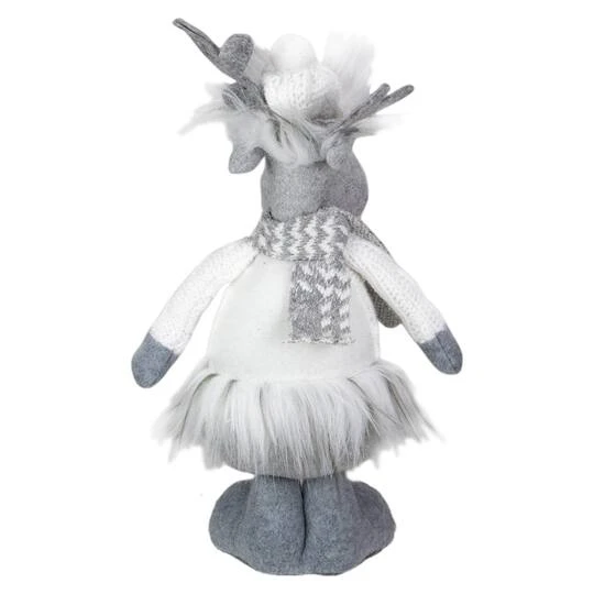 Northlight 12.5'' Gray And White Standing Moose Tabletop Christmas Decoration 8 Northlight 12.5'' Gray And White Standing Moose Tabletop Christmas Decoration - Image 6