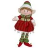 Northlight 14'' Red And Green Plush Jingle Bell Girl Elf Christmas Figure 2 Northlight 14'' Red And Green Plush Jingle Bell Girl Elf Christmas Figure -Northlight Shop D676334S 1