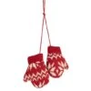 Northlight 4" Red & White Nordic Knit Mittens Christmas Ornament -Northlight Shop D676477S 1