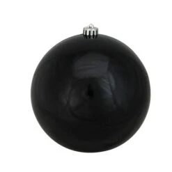 Northlight 8" Shiny Jet Black Shatterproof Christmas Ball Ornament