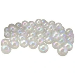 Northlight 60ct. 2.5" Shiny Clear Iridescent Shatterproof Ball Ornaments