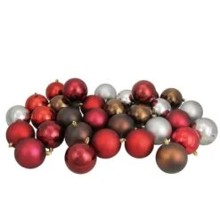 Northlight 32ct. 3.25" 2-Finish Multicolor Shatterproof Ball Ornaments