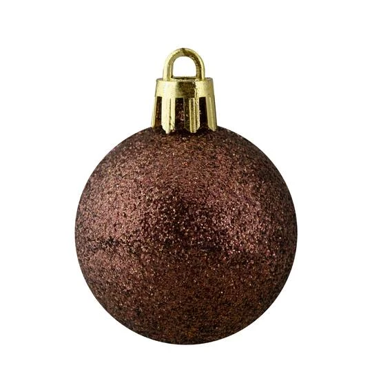 Northlight 96ct. 1.5" 4-Finish Mocha Brown Shatterproof Ball Ornaments 8 Northlight 96ct. 1.5" 4-Finish Mocha Brown Shatterproof Ball Ornaments - Image 6