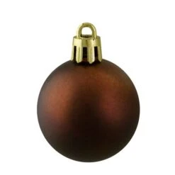 Northlight 96ct. 1.5" 4-Finish Mocha Brown Shatterproof Ball Ornaments 15 Northlight 96ct. 1.5" 4-Finish Mocha Brown Shatterproof Ball Ornaments -Northlight Shop D676554S 6