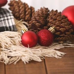 Northlight 96ct. 1.5" 4-Finish Red Shatterproof Ball Ornaments -Northlight Shop D676560S 2