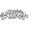 Northlight 60ct. 2.5" 4-Finish Silver Shatterproof Ball Ornaments -Northlight Shop D676561S 1
