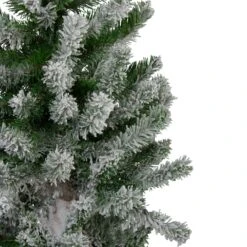 Northlight 4ft., 5ft., & 6 Ft. Unlit Slim Flocked Alpine Artificial Christmas Tree Set 12 Northlight 4ft., 5ft., & 6 Ft. Unlit Slim Flocked Alpine Artificial Christmas Tree Set -Northlight Shop D676627S 4