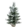 Northlight 18" Unlit Flocked Pine Artificial Christmas Tree In Burlap Base -Northlight Shop D676640S 1