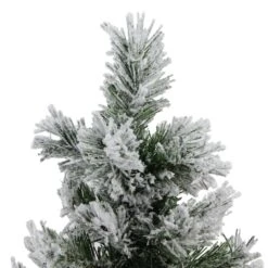 Northlight 18" Unlit Flocked Pine Artificial Christmas Tree In Burlap Base -Northlight Shop D676640S 2