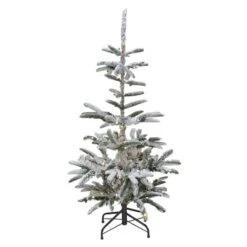 Northlight 6.5ft. Pre-Lit Flocked Nordmann Fir Artificial Christmas Tree, Warm White LED Lights 16 Northlight 6.5ft. Pre-Lit Flocked Nordmann Fir Artificial Christmas Tree, Warm White LED Lights -Northlight Shop D676645S 11