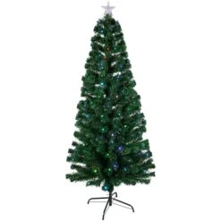 Northlight 6ft. Pre-Lit Fiber Optic Artificial Christmas Tree With Star Tree Topper And Pot, LED Color-Changing Lights -Northlight Shop D676666S 11