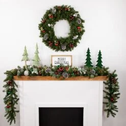 Northlight 9ft. Pre-Lit Canadian Pine Christmas Garland 19 Northlight 9ft. Pre-Lit Canadian Pine Christmas Garland -Northlight Shop D676717S 12