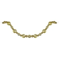 Northlight 6ft. Vegas Gold 3-Finish Shatterproof Ball Christmas Garland