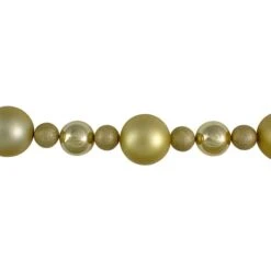 Northlight 6ft. Vegas Gold 3-Finish Shatterproof Ball Christmas Garland -Northlight Shop D676719S 3