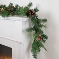 Northlight 6ft. Pre-Lit Decorated Pine Cone & Berries Christmas Garland 8 Northlight 6ft. Pre-Lit Decorated Pine Cone & Berries Christmas Garland -Northlight Shop D676728S 2