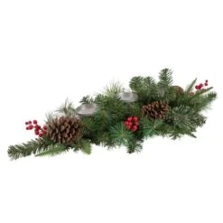 Northlight 32" Decorated Artificial Pine Christmas Candle Holder Centerpiece 10 Northlight 32" Decorated Artificial Pine Christmas Candle Holder Centerpiece -Northlight Shop D676737S 3