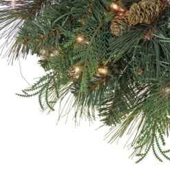 First Traditions™ 30'' Pre-Lit Artificial North Conway Wreath With Glittery Cones And Eucalyptus 9 First Traditions™ 30'' Pre-Lit Artificial North Conway Wreath With Glittery Cones And Eucalyptus -Northlight Shop D677532S 3
